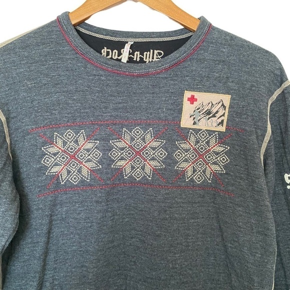 ALP N ROCK Patch Embroidered Long Sleeve Thermal Top, Size 1 (X-Small) - Picture 4 of 12